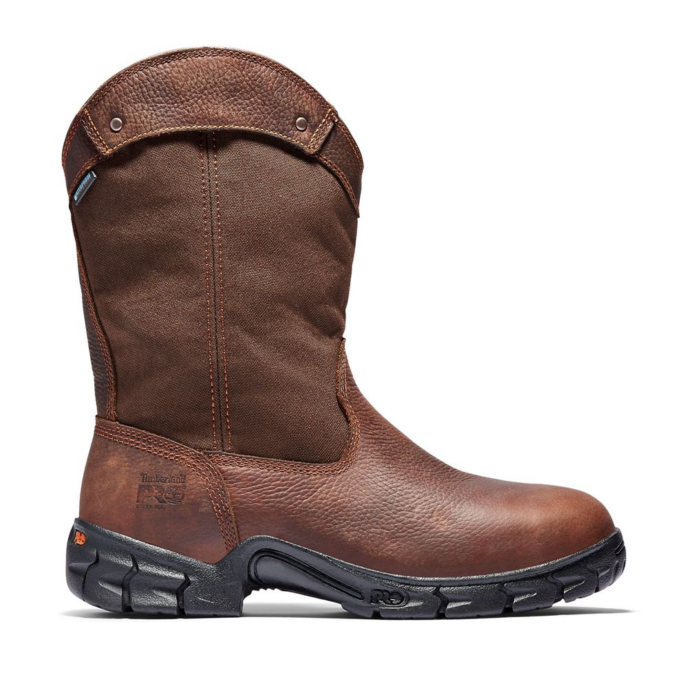 Botas de Trabajo Timberland Hombre Pro® Excave Steel Toe Wellington Marrones - Chile OEZ-912075